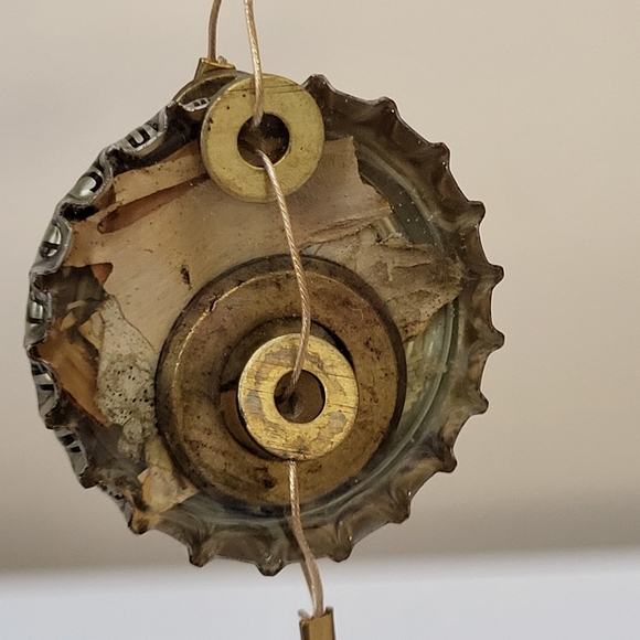 Mixed Metal Upcycled Hand Crafted Sol Cerveza Beer Bottle Cap Pierced Earrings - Picture 2 of 16